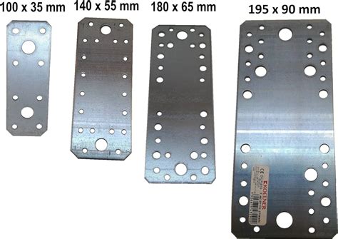 Heavy Duty Straight Galvanised Steel Bracket Perforated Flat Join Plate