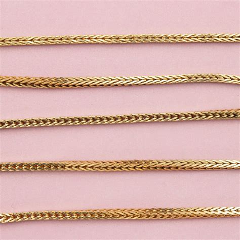 18k Stunning Solid Gold Foxtail Chain Necklace 1960 S Etsy