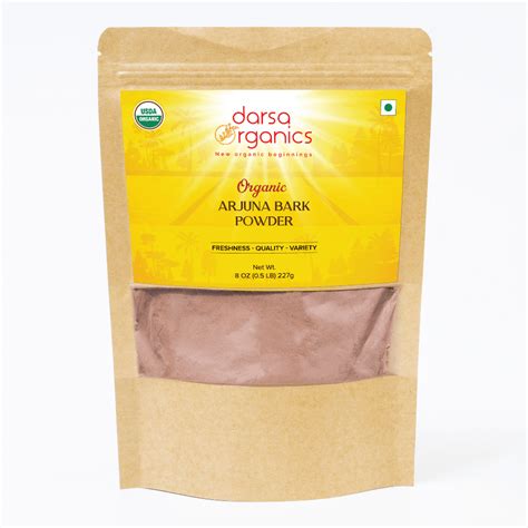 Darsa Organics Arjuna Bark Powder Terminalia Arjuna Usda Organic