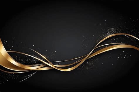 Premium Photo Abstract Elegant Gold Lines Diagonal Scene On Black