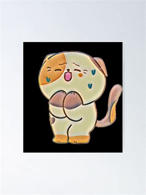 Sad Anime Kitty Crying Cat Calico Cats Poster By Fatcatmouse