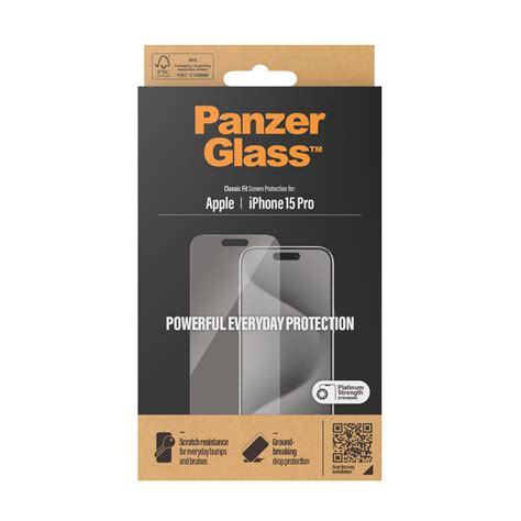 PanzerGlass Tvrdené sklo pre iPhone 15 Pro číra B2C FixDistribution