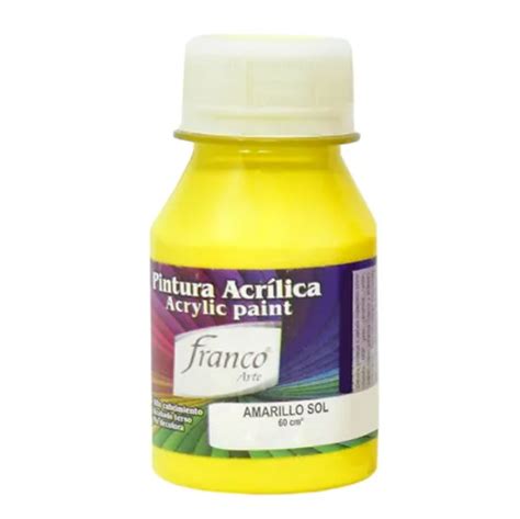 PINTURA AL FRIO FRANCO X60 ML AMARILLO SOL 3 Papeleriaeditorialzapata