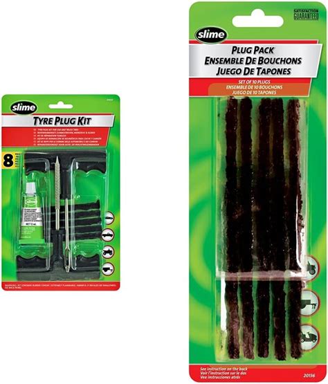 Slime 24011 Tire Plug Kit With T Handle Slime 20136 Tire Repair Plugs