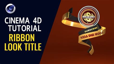 Ribbon Look Title Cinema 4d Tutorial Youtube