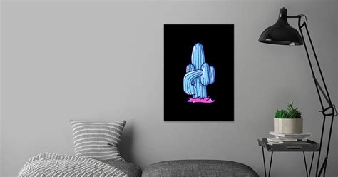 Fucktus Neon Poster By Dedew Doublede Displate