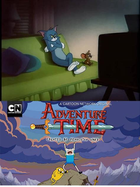 Tom and Jerry Watching Adventure Time by StephenBVoices on DeviantArt