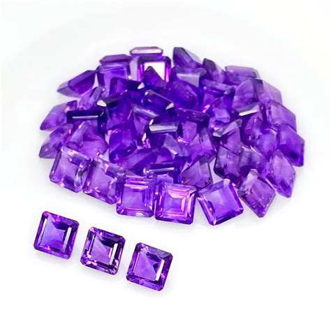 African Amethyst 6mm Step Cut Octagon AA Grade Gemstones Parcel 151118