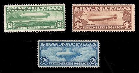 Us Stamps C C Graf Zeppelin Set Mint Og Nh Lot