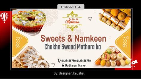 Sweet Shop Banner Design In Coreldraw Sweet Shop Banner Design