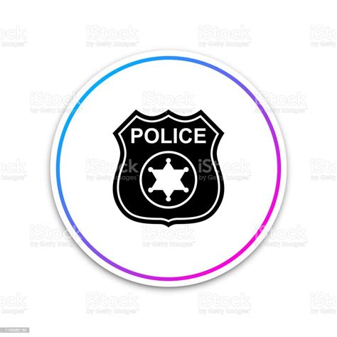 Police Badge Icon Isolated On White Background Sheriff Badge Sign