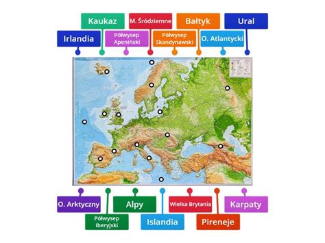 Mapa Europy Diagrama Con Etiquetas