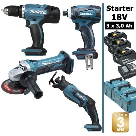 Pack De Machines Outil Makita Starter Outils V Perceuse Ddf