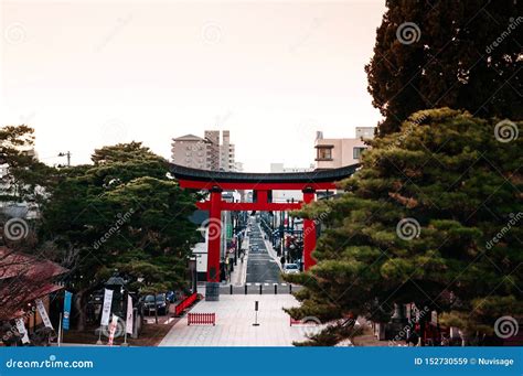 Morioka Hachimangu Shrine Old Chouzuya Water Pavillion At Sunset With