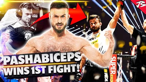 PASHA BICEPS WINNING TKO IN FIRST FIGHT - YouTube