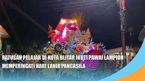 Blitar Ratusan Pelajar Di Kota Blitar Ikuti Pawai Lampion