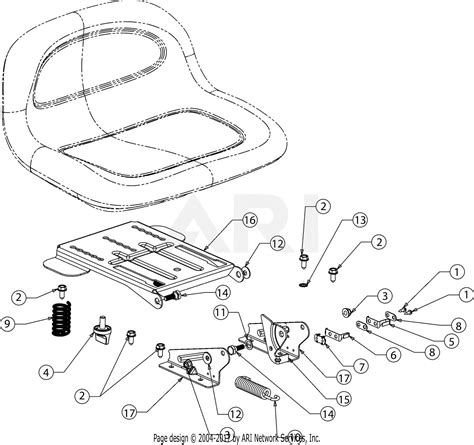 Troy Bilt Tb42 7 Speed 13b277ks066 2016 Parts Diagram For Seat