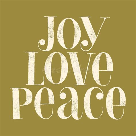 Peace Love Joy Hand Drawn Lettering Stock Illustrations 332 Peace