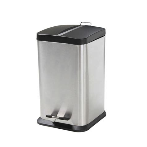 PAPELERA ACERO INOX 20LTS JASPE MOR Sin Color Todolandia