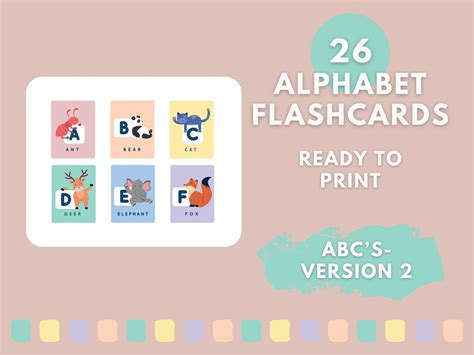 ABC Printable Flashcards, Alphabet Flashcards, Homeschool Teaching ...