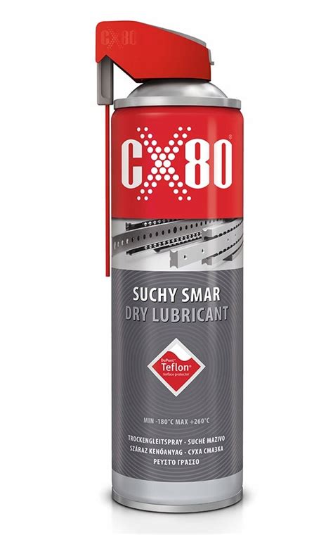 CX80 SUCHY SMAR TEFLON PRZEŹROCZYSTY WODOODPORNY DUO SPRAY 500 ML 319