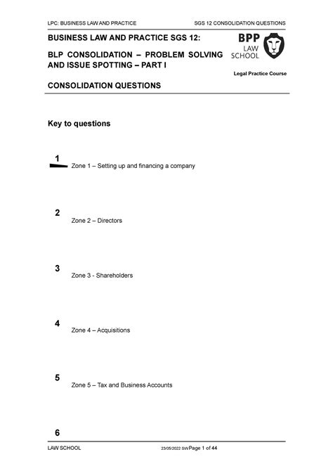 SGS 12 Matt Roden 1 2 3 4 5 6 LPC BUSINESS LAW AND PRACTICE SGS 12
