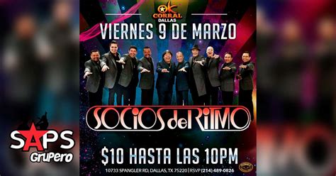 Los Socios Del Ritmo En Corral Dallas Este 9 De Marzo A Ritmo De Cumbia