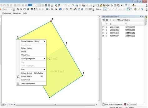 Arcgis Desktop Adjusting Angles After Drawing Polygon In ArcMap