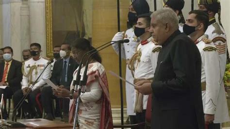 Vice President Swearing In Live Updates Jagdeep Dhankhar Takes Oath As