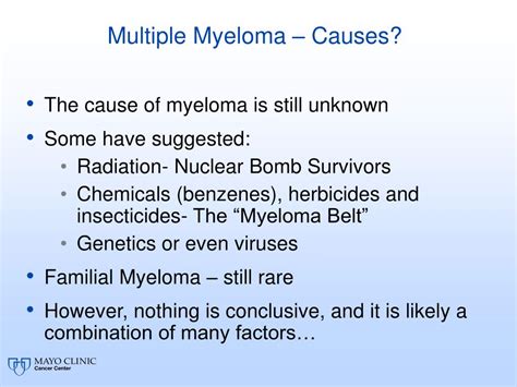 Ppt Introduction To Myeloma Diagnosis Treatment Risk Factors And