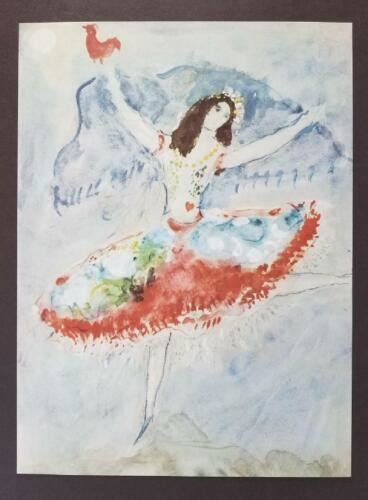 Marc Chagall Aleko The Dance Mounted Offset Color Lithograph 1969