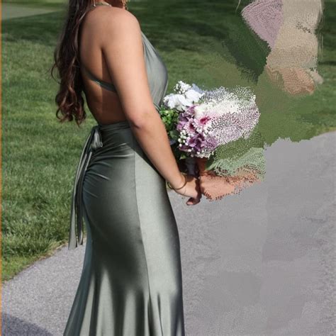 JESSICA ANGEL #858 prom dress Color : sage green... - Depop