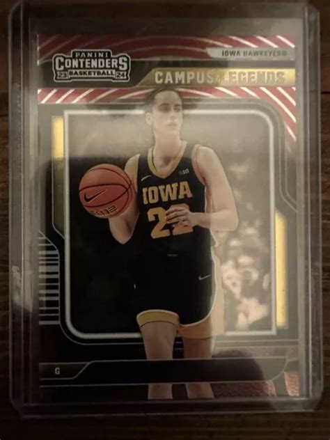 Panini Caitlin Clark Collection Contenders Campus Legends Red Foil