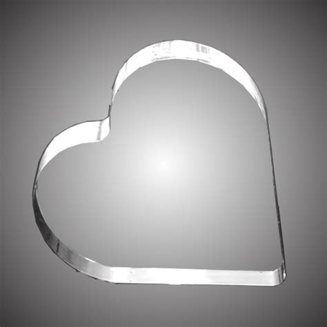 Engraved Acrylic Heart Award