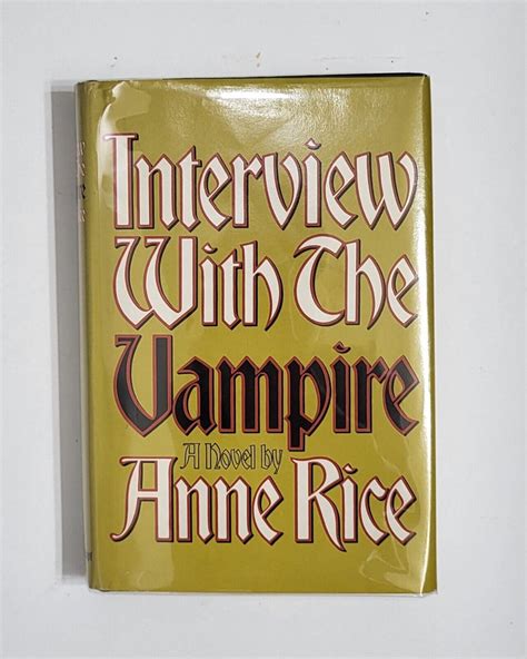 Interview With A Vampire Book Cover