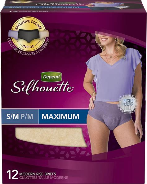 Depend Silhouette Incontinence Underwear For Women Maximum Absorbency Sm Pack Of 4 Amazon