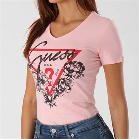 Guess Tee Shirt Femme W83I29K6YW0 Rose LaBoutiqueOfficielle