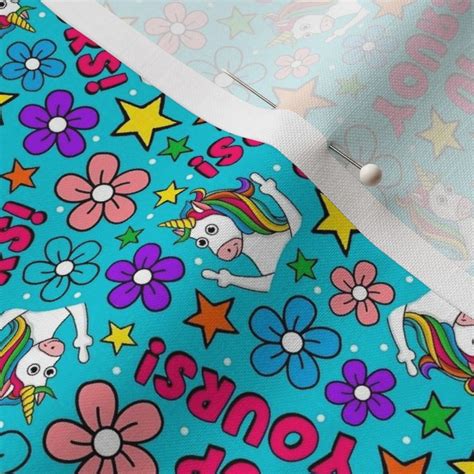 Medium Scale Up Yours Sassy Middle Fabric Spoonflower