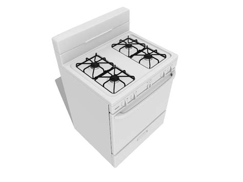 Hotpoint 30 In 4 Burners 48 Cu Ft Freestanding Gas Range White At