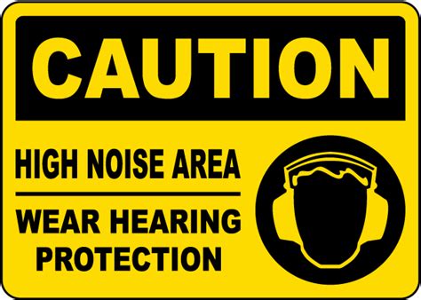 High Noise Area Wear Hearing Protection Sign Shop Now W Fast Shipping