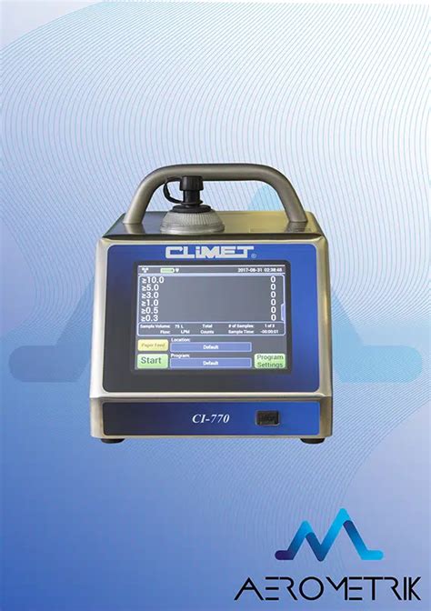 Portable Airborne Particle Counter CLIMET CI 770 Aerometrik