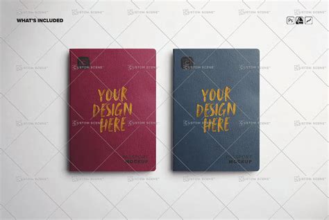 Passport Cover Mockup Graphics Youworkforthem