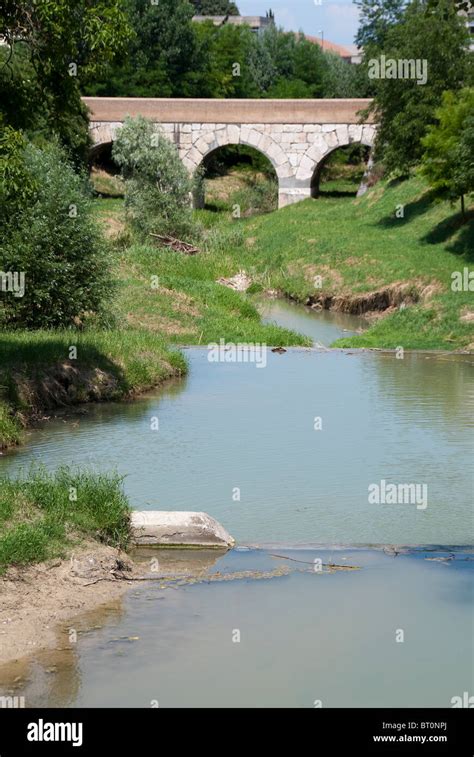 The bridge over the Rubicon River where Julius Caesar crossed the ...