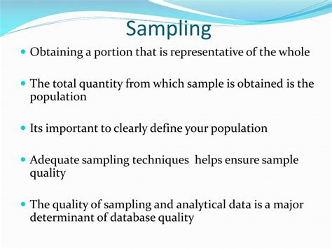 Ppt Sampling Of Foods For Analysis Powerpoint Presentation Free Download Id1831604