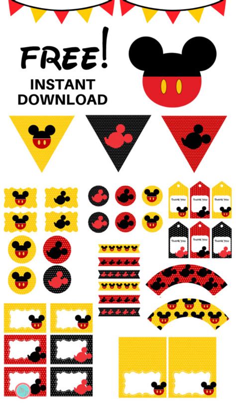 Mickey Mouse Printable Stickers