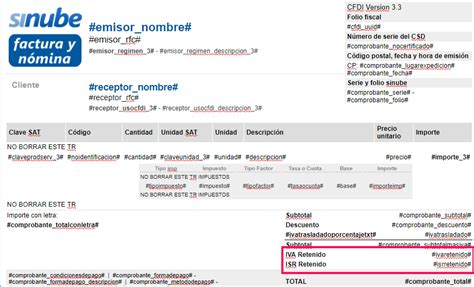 Factura Con Retención De Iva E Isr Sinube
