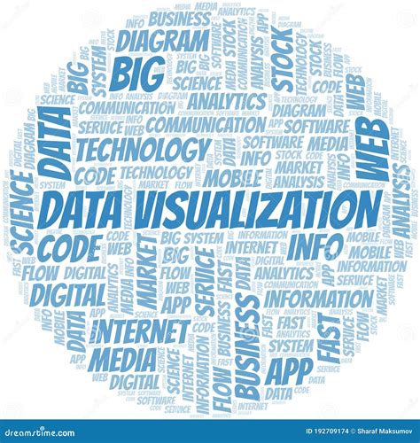 Data Visualization Vector Word Cloud Made With Text Only Stock Vector