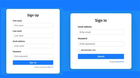 Build React Login Sign Up Ui Template With Bootstrap Youtube