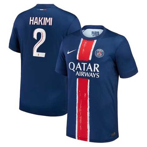 Camiseta PSG Local 2024 2025 Hakimi Fútbol de pie profesional