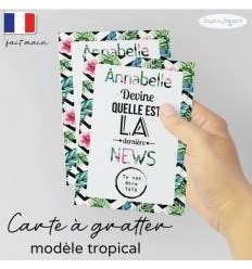 Carte à gratter tu vas être tata mamy modèle tropical grossesse